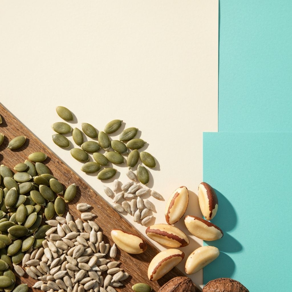 Pestki dyni, nasiona słonecznika, orzechy brazylijskie